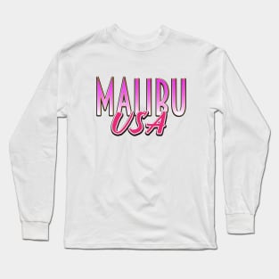 Malibu USA vintage text Long Sleeve T-Shirt